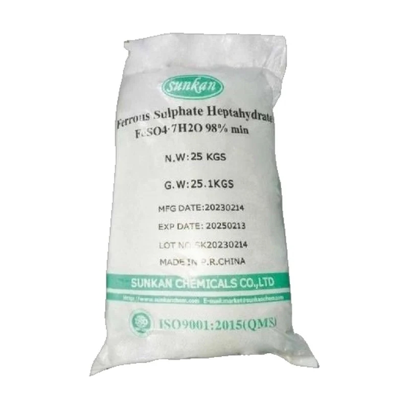 Hóa chất FeSO4.7H2O - Phèn Sắt Sunfat, Trung Quốc, 25kg/bao